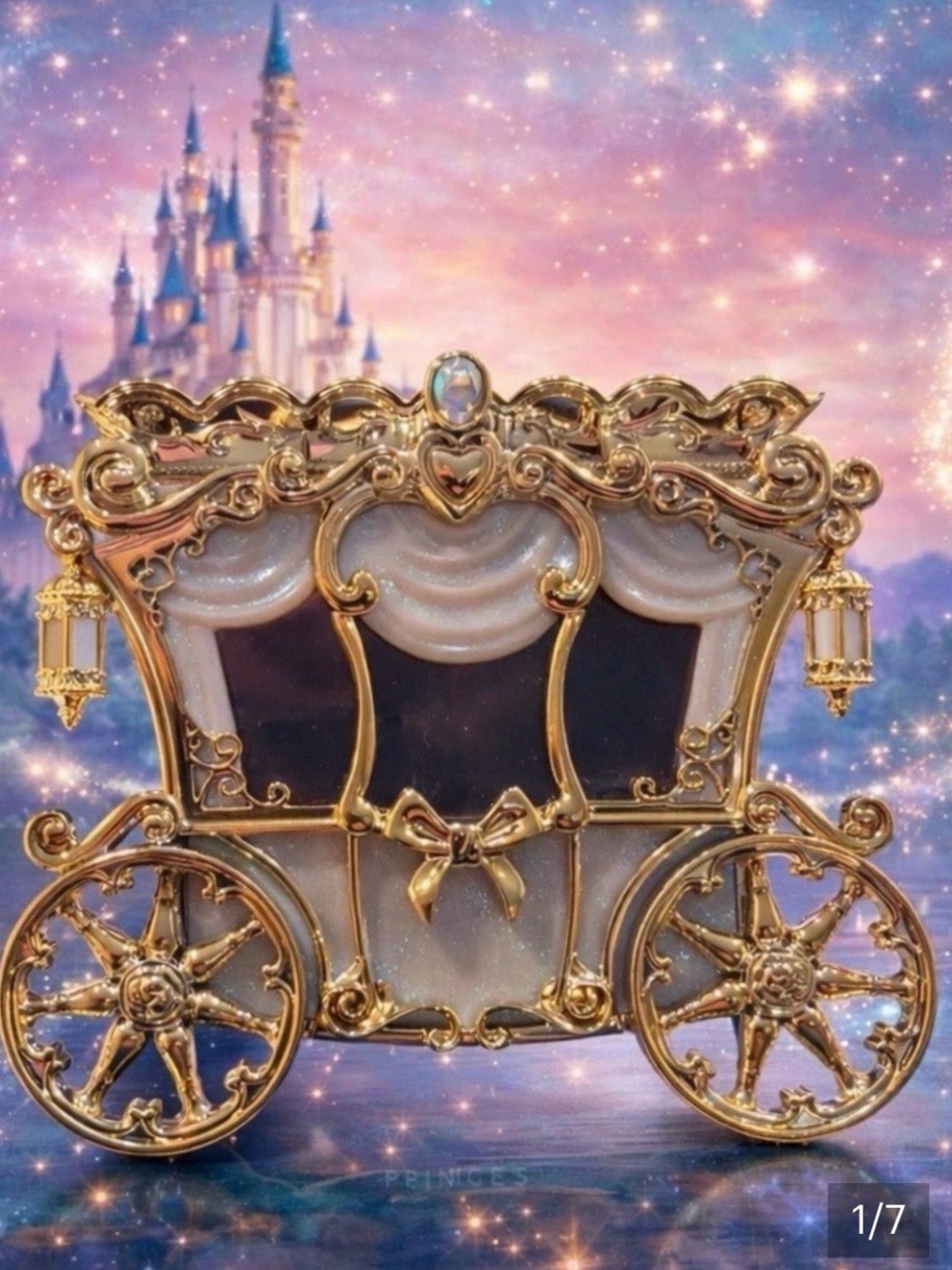 Gold and White Princess Carriage Music Box - Kids Toys